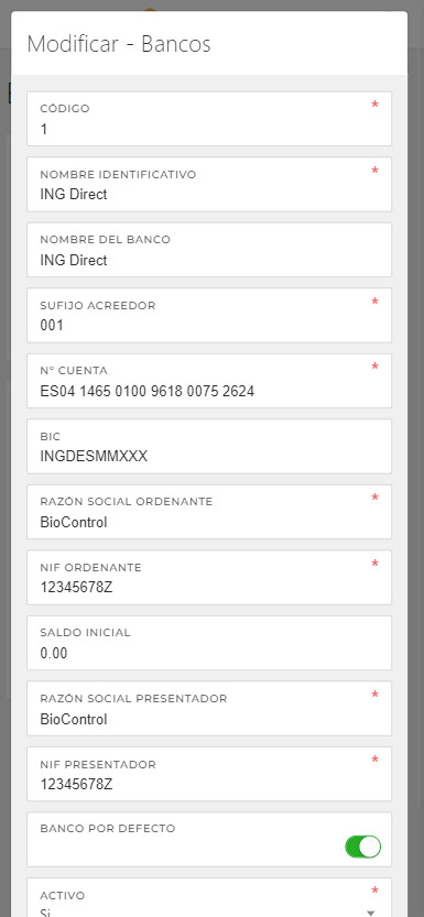 Software facturación gratis EviGest - Gestión bancos