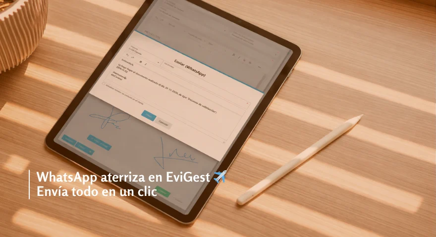 Envía todos los documentos de EviGest por WhatsApp a tus clientes